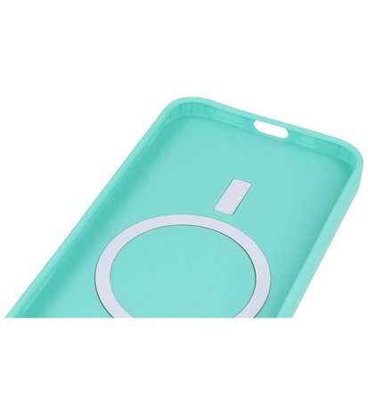 MagSafe Hoesje met Camera Beschermer voor iPhone 12 Pro Max Turquoise