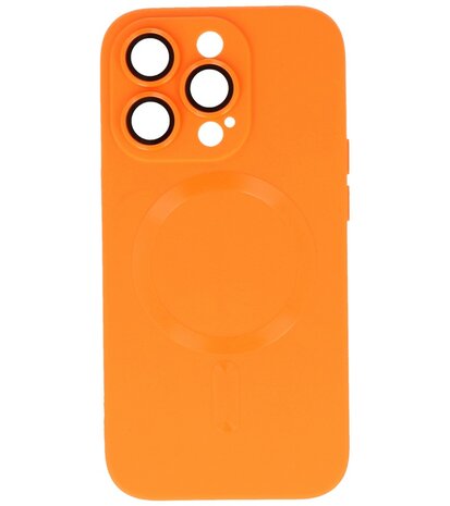 MagSafe Hoesje met Camera Beschermer voor iPhone 12 Pro Oranje
