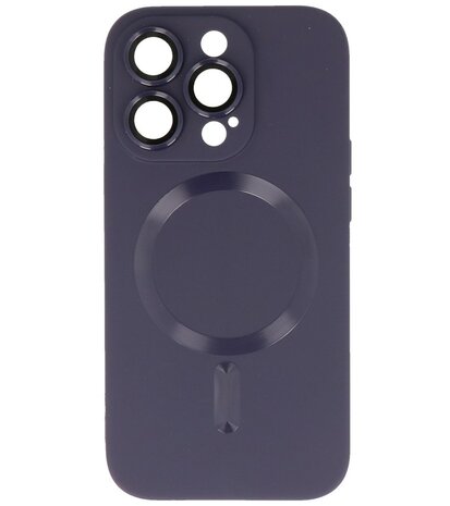 MagSafe Hoesje met Camera Beschermer voor iPhone 12 Pro Nacht Paars