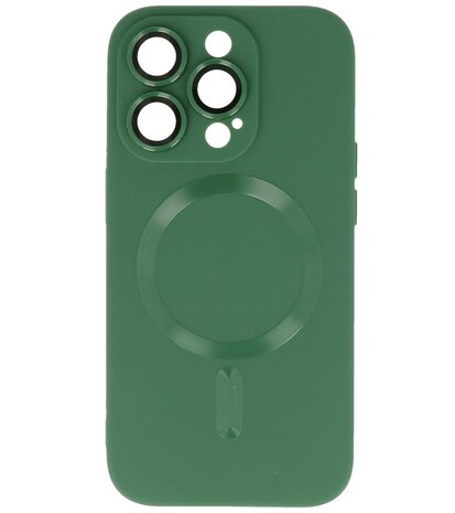 MagSafe Hoesje met Camera Beschermer voor iPhone 14 Pro Max Donker Groen