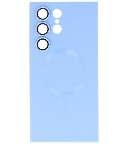 MagSafe Hoesje met Camera Beschermer voor Samsung Galaxy S22 Ultra Blauw