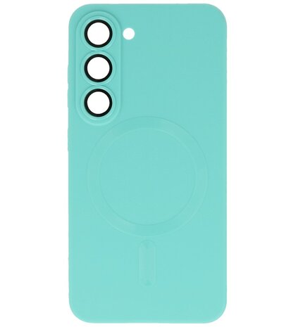 MagSafe Hoesje met Camera Beschermer voor Samsung Galaxy S23 Plus Turquoise