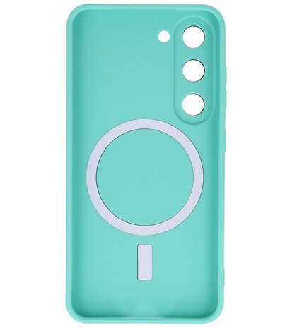 MagSafe Hoesje met Camera Beschermer voor Samsung Galaxy S23 Plus Turquoise