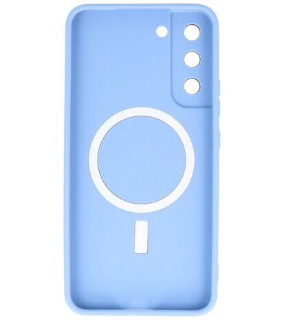 MagSafe Hoesje met Camera Beschermer voor Samsung Galaxy S22 Plus Blauw