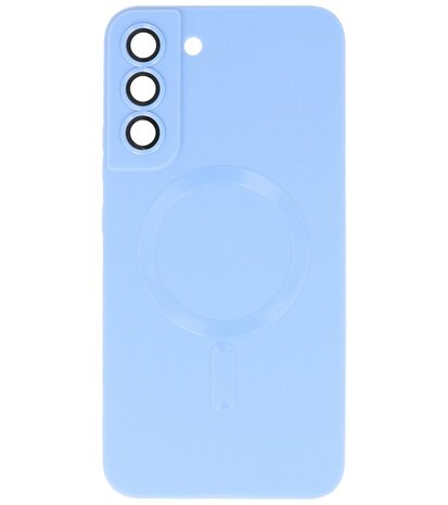 MagSafe Hoesje met Camera Beschermer voor Samsung Galaxy S22 Plus Blauw