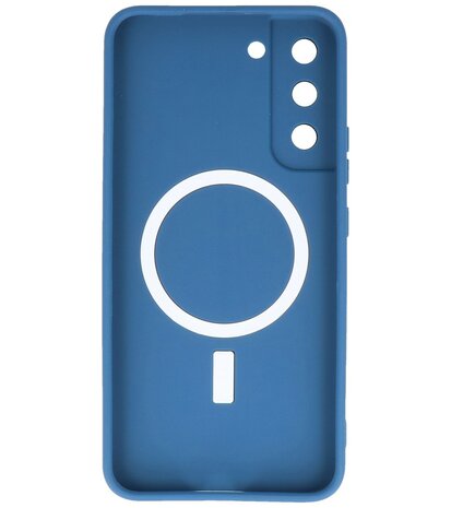 MagSafe Hoesje met Camera Beschermer voor Samsung Galaxy S22 Plus Navy