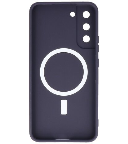 MagSafe Hoesje met Camera Beschermer voor Samsung Galaxy S22 Plus Nacht Paars