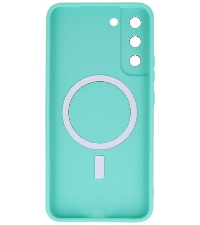 MagSafe Hoesje met Camera Beschermer voor Samsung Galaxy S22 Plus Turquoise