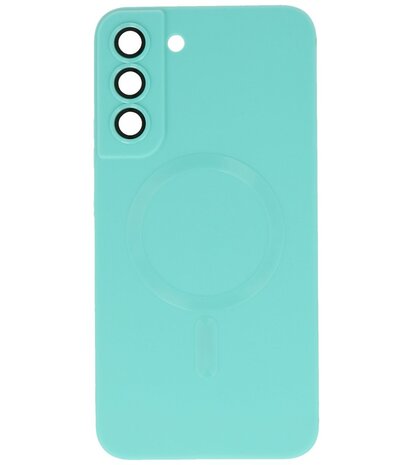 MagSafe Hoesje met Camera Beschermer voor Samsung Galaxy S22 Plus Turquoise