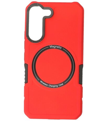Samsung Galaxy S21 MagSafe Hoesje - Shockproof Back Cover - Rood