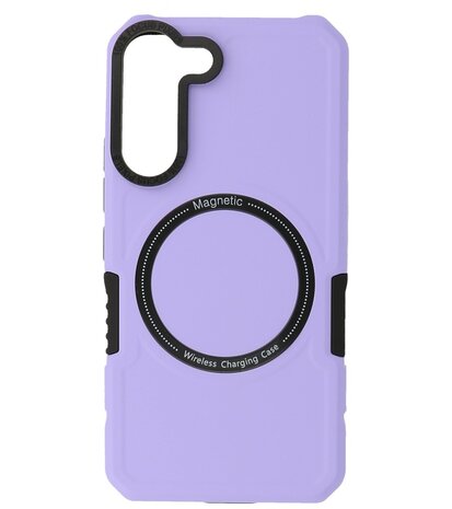 Samsung Galaxy S21 MagSafe Hoesje - Shockproof Back Cover - Paars