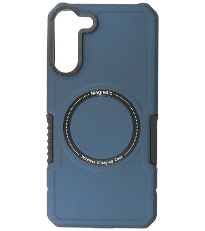 Samsung Galaxy S21 Plus MagSafe Hoesje - Shockproof Back Cover - Navy