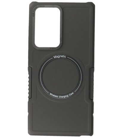 Samsung Galaxy S22 Ultra MagSafe Hoesje - Shockproof Back Cover - Zwart