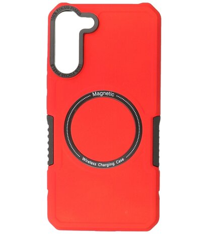 Samsung Galaxy S22 Plus MagSafe Hoesje - Shockproof Back Cover - Rood
