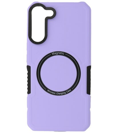 Samsung Galaxy S22 Plus MagSafe Hoesje - Shockproof Back Cover - Paars