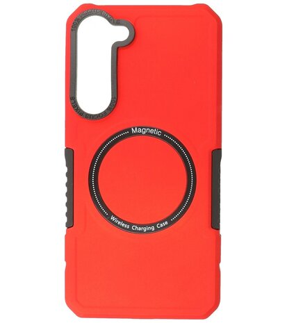 Samsung Galaxy S23 Plus MagSafe Hoesje - Shockproof Back Cover - Rood