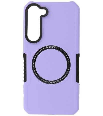 Samsung Galaxy S23 Plus MagSafe Hoesje - Shockproof Back Cover - Paars