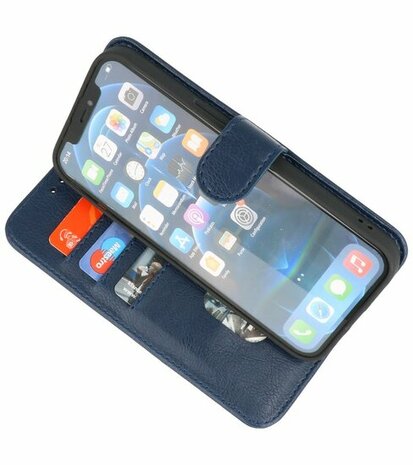 iPhone 15 Pro Max Hoesje Book Case Telefoonhoesje Navy