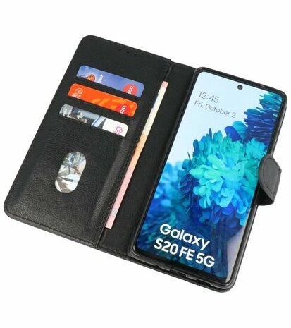 Booktype Wallet Case Telefoonhoesje voor Samsung Galaxy S23 FE - Zwart