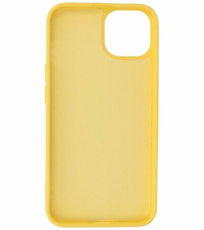 iPhone 15 Plus Hoesje - 2.0mm Dikke Fashion Telefoonhoesje Backcover - Geel
