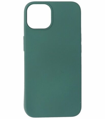 iPhone 15 Plus Hoesje - 2.0mm Dikke Fashion Telefoonhoesje Backcover - Donker Groen