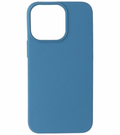 iPhone 15 Pro Hoesje - 2.0mm Dikke Fashion Telefoonhoesje Backcover - Navy