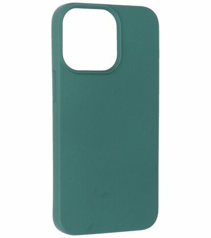 iPhone 15 Pro Hoesje - 2.0mm Dikke Fashion Telefoonhoesje Backcover - Donker Groen