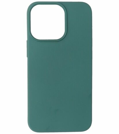 iPhone 15 Pro Max Hoesje - 2.0mm Dikke Fashion Telefoonhoesje Backcover - Donker Groen