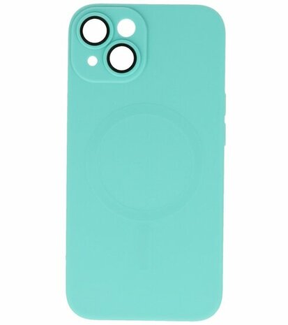 MagSafe Hoesje met Camera Beschermer voor iPhone 15 Turquoise