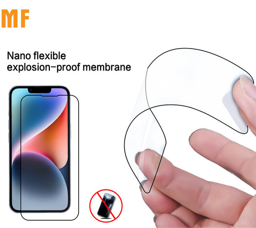 MF Full Tempered Glass voor iPhone 6 Plus - 7 Plus - 8 Plus