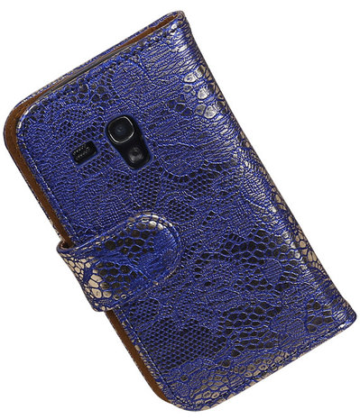 Lace Blauw Samsung Galaxy S3 Mini VE Book/Wallet Case/Cover