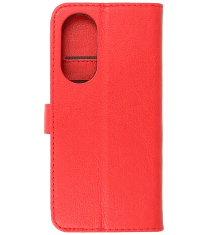 Oppo Reno 10 - Reno 10 Pro Hoesje Book Case Portemonnee Telefoonhoesje - Rood