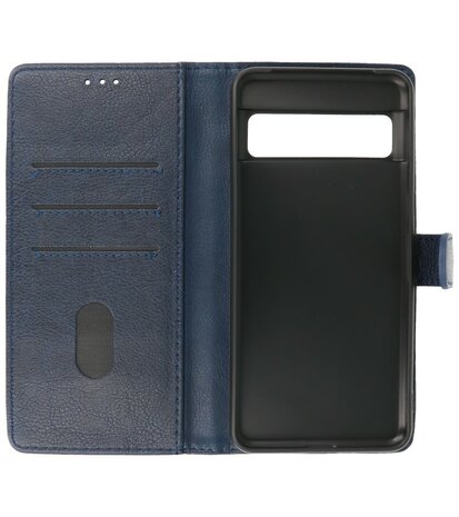 Google Pixel 8 Pro Hoesje Book Case Portemonnee Telefoonhoesje - Navy