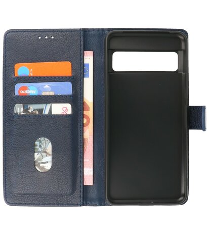 Google Pixel 8 Pro Hoesje Book Case Portemonnee Telefoonhoesje - Navy