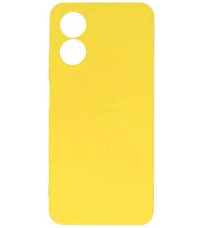 Oppo A38 Hoesje Fashion Backcover Telefoonhoesje Geel