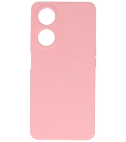 Oppo A38 Hoesje Fashion Backcover Telefoonhoesje Roze