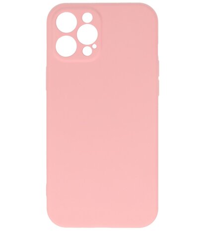 2.0mm Dikke Fashion Telefoonhoesje Backcover - Siliconen Hoesje - iPhone 12 Pro - Roze