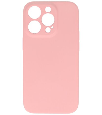 iPhone 14 Pro Hoesje - 2.0mm Dikke Fashion Telefoonhoesje Backcover - Roze