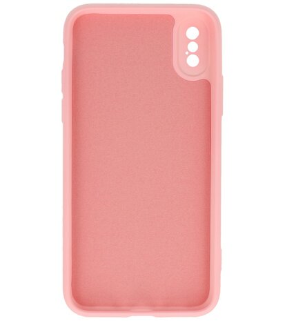 2.0mm Dikke Fashion Telefoonhoesje - Siliconen Hoesje voor iPhone Xs & iPhone X - Roze