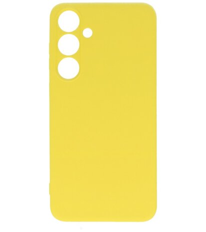 Samsung Galaxy S24 Plus - S25 Plus Hoesje Fashion Backcover Telefoonhoesje Geel