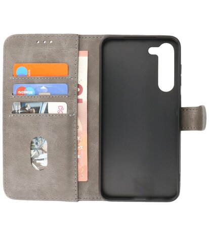 Samsung Galaxy S24 Hoesje Book Case Portemonnee Telefoonhoesje - Grijs