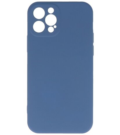 2.0mm Dikke Fashion Telefoonhoesje Backcover - Siliconen Hoesje - iPhone 12  - iPhone 12  Pro Navy