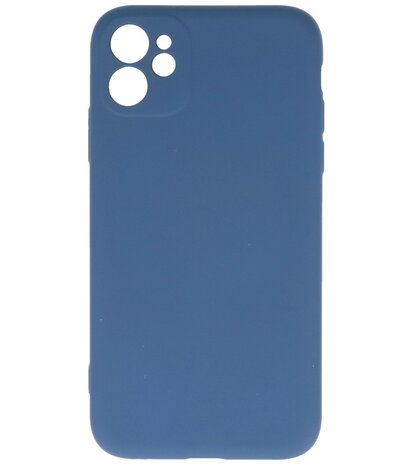 2.0mm Dikke Fashion Telefoonhoesje - Siliconen Hoesje voor iPhone 11 Pro Max - Navy