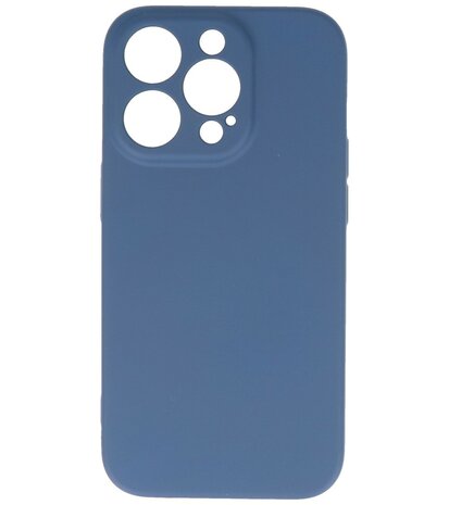 iPhone 14 Pro Hoesje - 2.0mm Dikke Fashion Telefoonhoesje Backcover - Navy