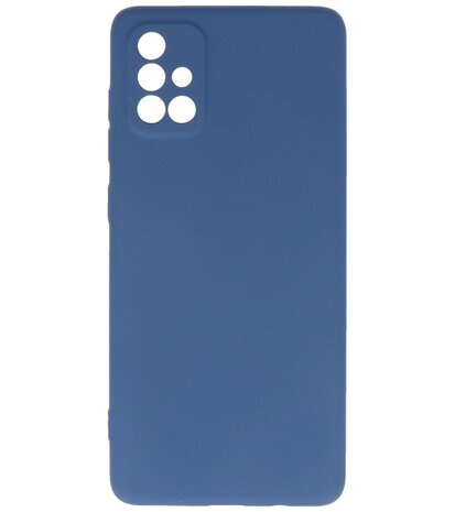 Fashion Backcover Telefoonhoesje voor Samsung Galaxy A71 - Navy