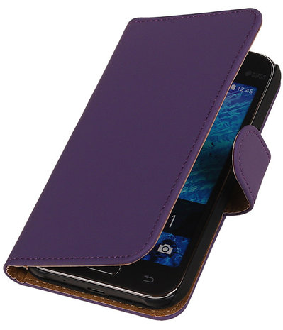 Samsung Galaxy J1 Effen Booktype Wallet Hoesje Paars