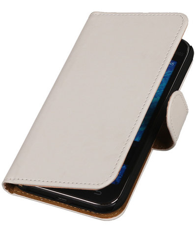 Samsung Galaxy J1 Effen Booktype Wallet Hoesje Wit