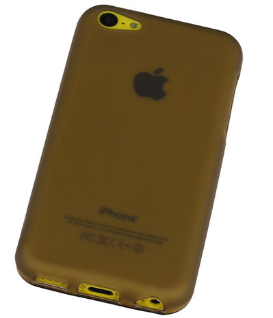 Apple iPhone 5C TPU Hoesje Transparant Grijs – Back Case Bumper Hoes Cover