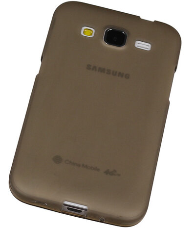 Samsung Galaxy Core Prime TPU Hoesje Transparant Grijs – Back Case Bumper Hoes Cover
