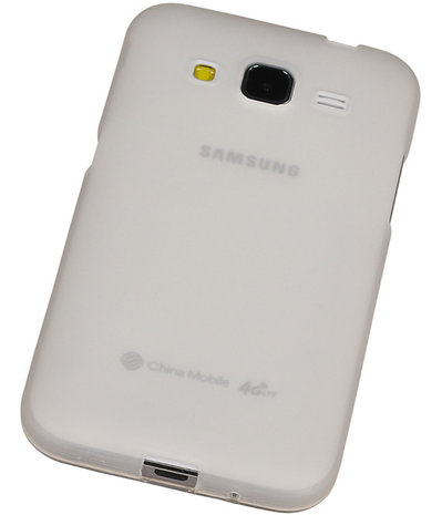 Samsung Galaxy Core Prime TPU Hoesje Transparant Wit – Back Case Bumper Hoes Cover